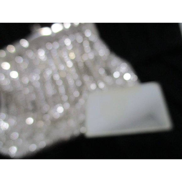 Whiting & Davis Silver Frame Petite Chainmaille Kiss Closure Evening Purse - Picture 9 of 9